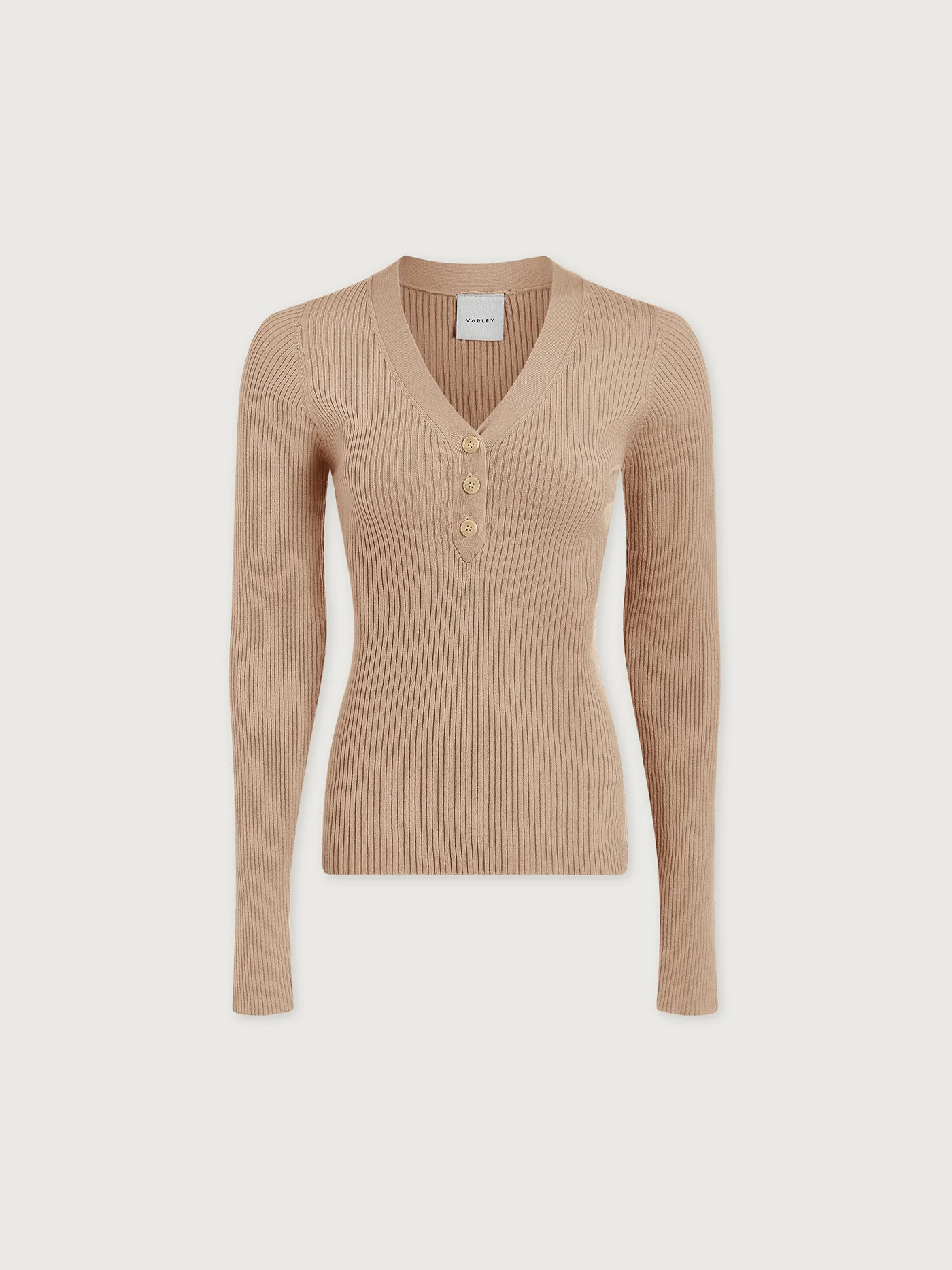 Blanca V-Neck Rib Knit Top - Image 6