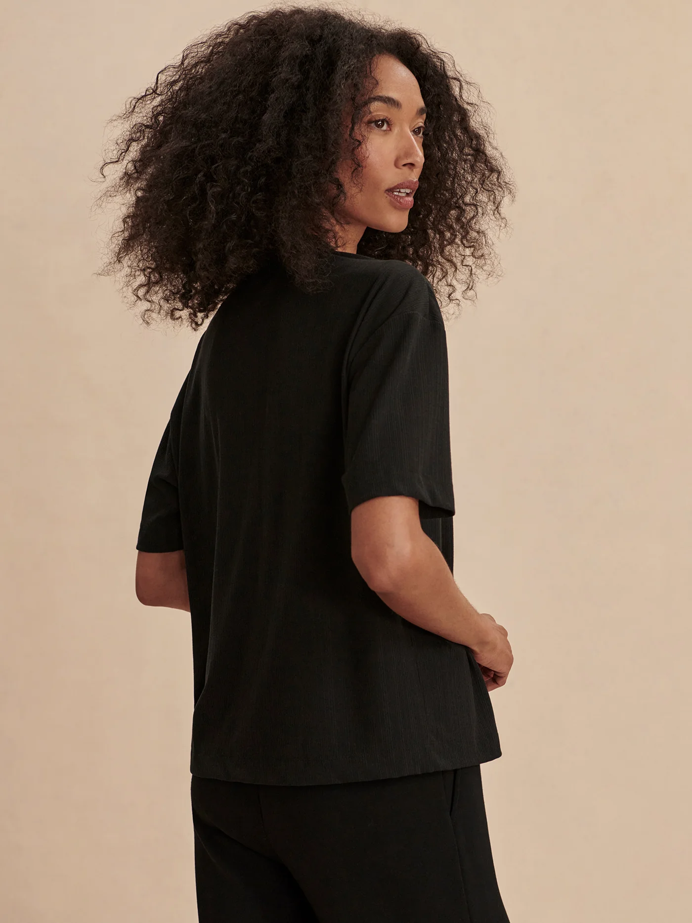 Kasey Mock Placket Rib Tee - Image 12