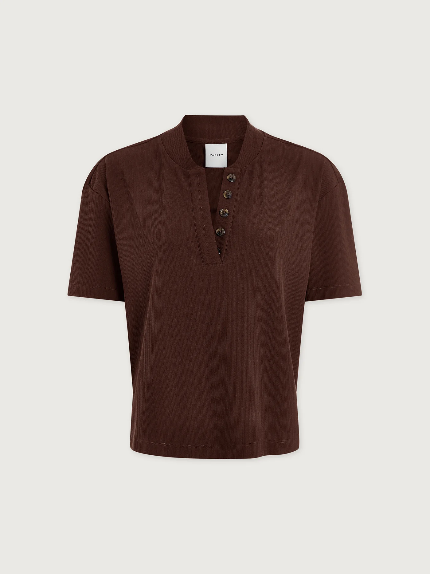 Kasey Mock Placket Rib Tee - Image 24