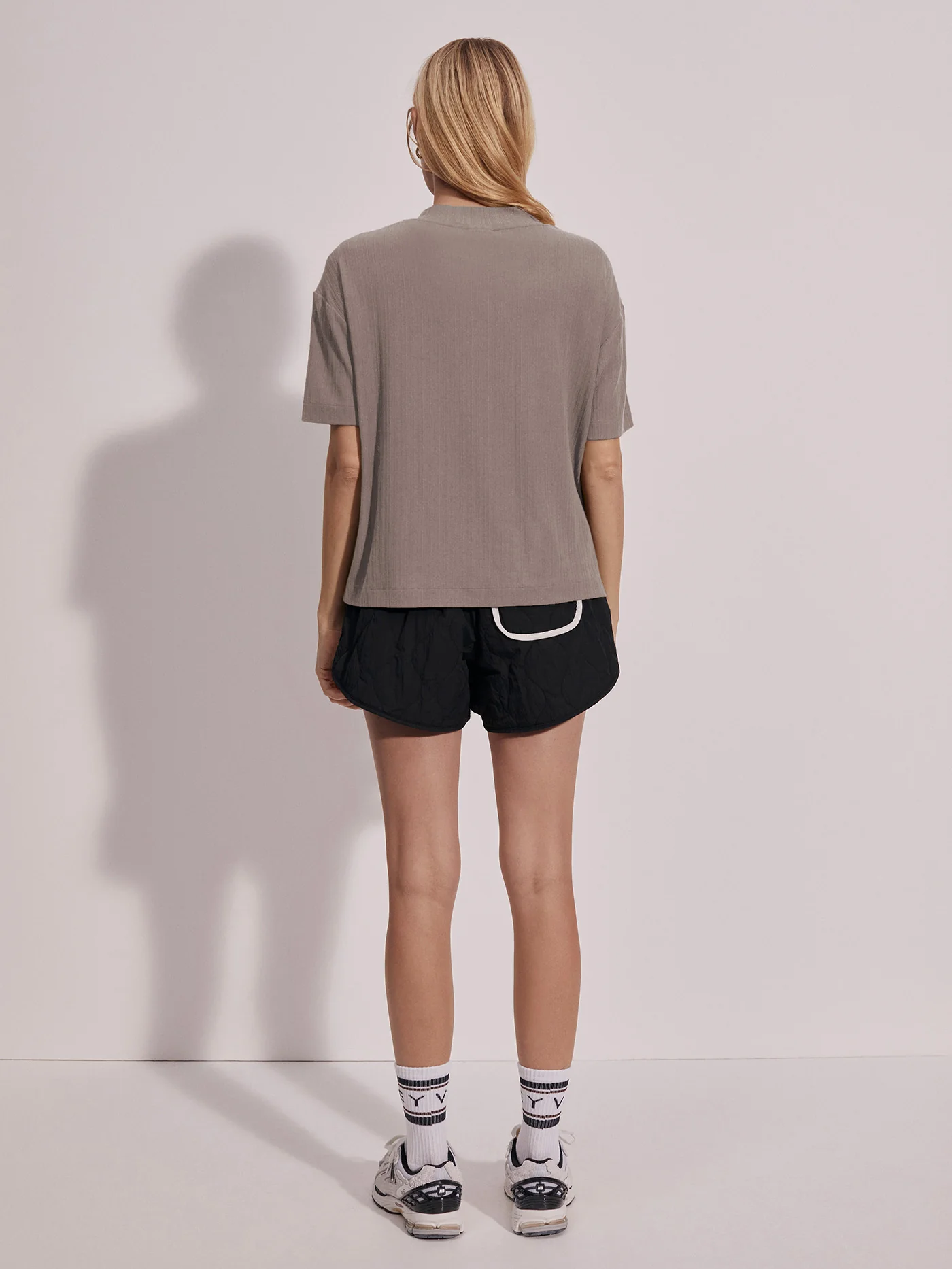 Kasey Mock Placket Rib Tee - Image 3